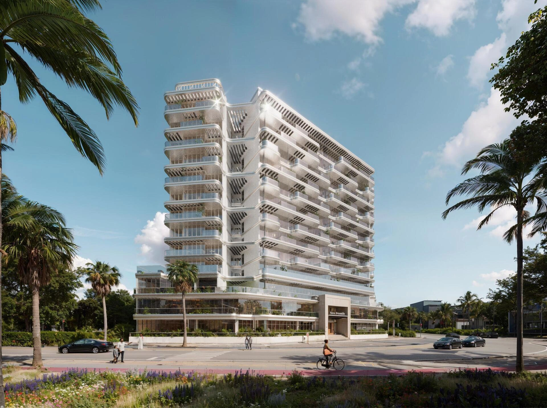 位于阿拉伯联合酋长国迪拜的现代住宅综合体内的公寓