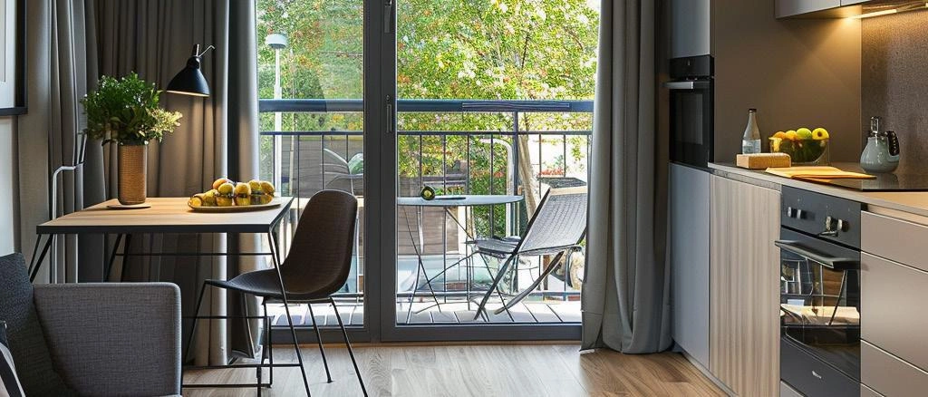 Apartments in a modern residential complex in Keramikos, Athens, Greece