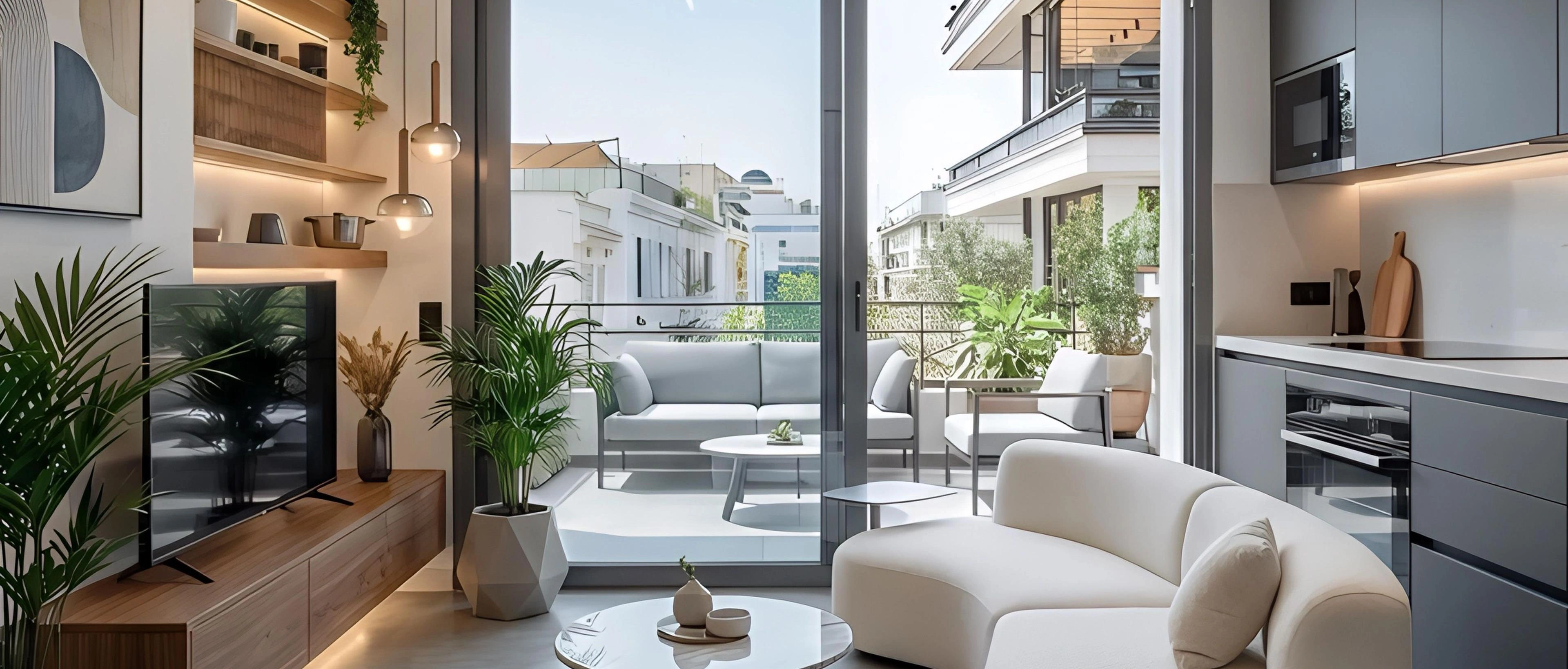 Apartments in a modern residential complex in Keramikos, Athens, Greece