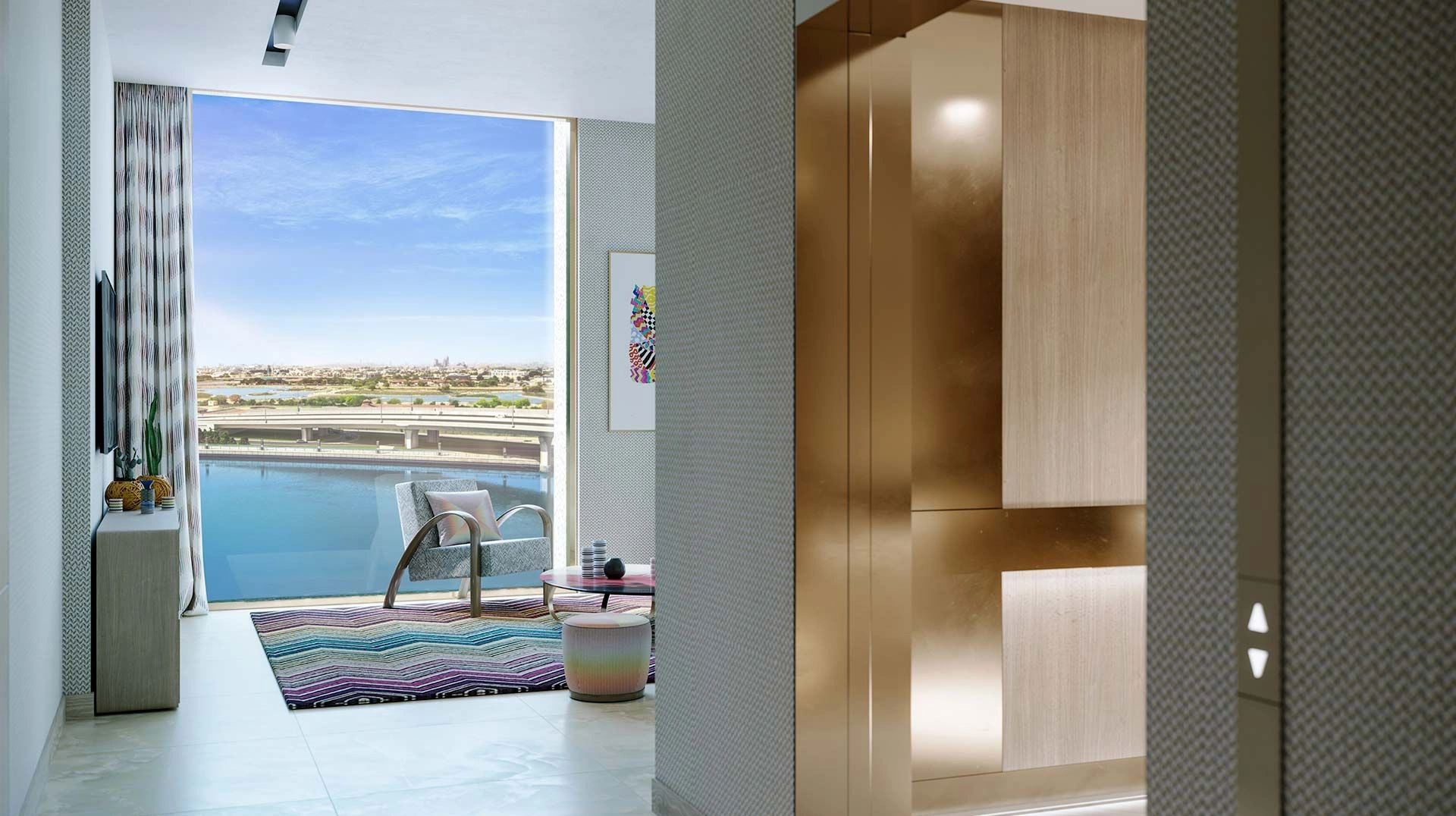 Elite residential complex in the Business Bay area on the Dubai Canal embankment