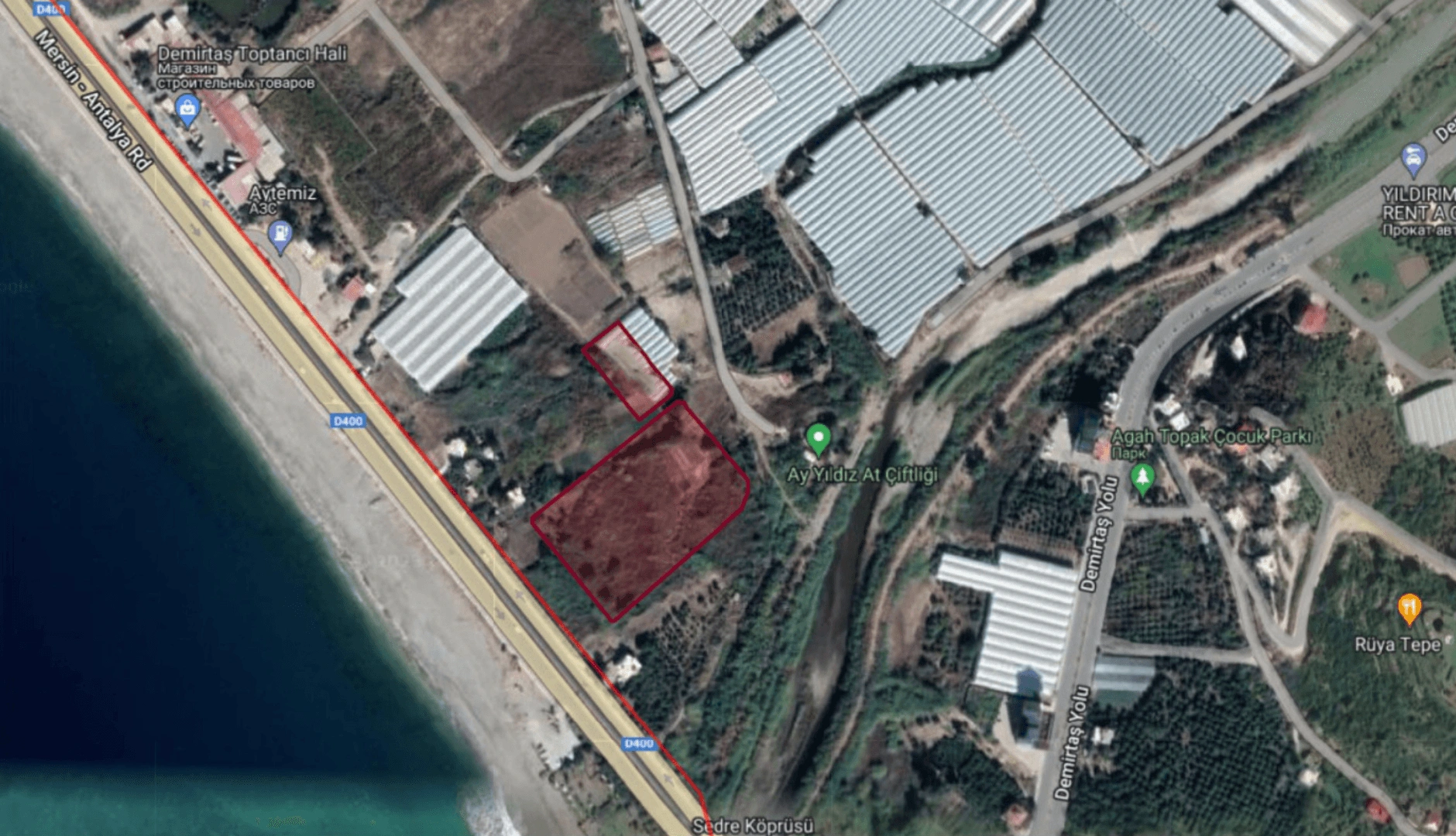 Plots for construction of apartments, villas and hotels in Demirtas
