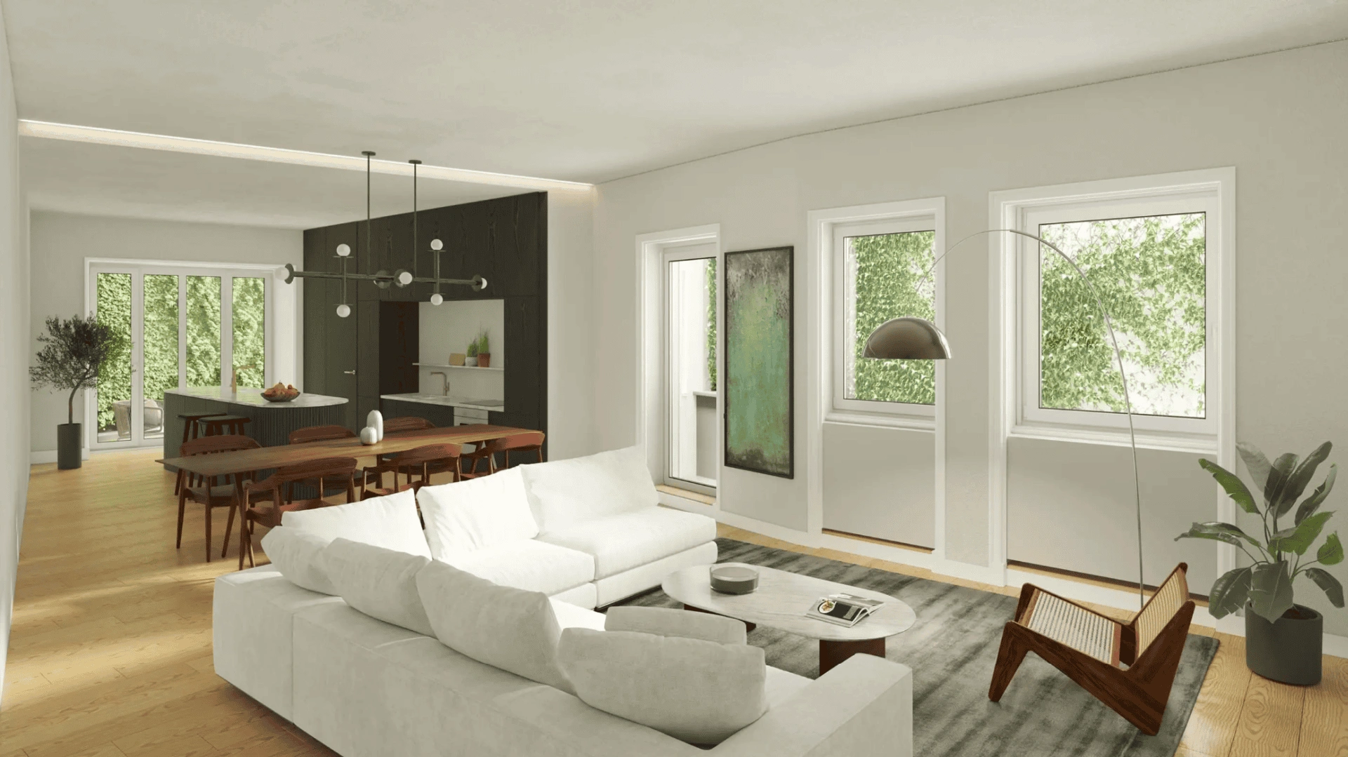 3+1 penthouse located next to a busy avenue