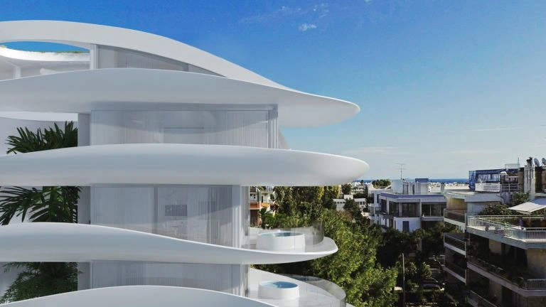 مجتمع آپارتمانی در گلیفادا - حومه آتن، یونان