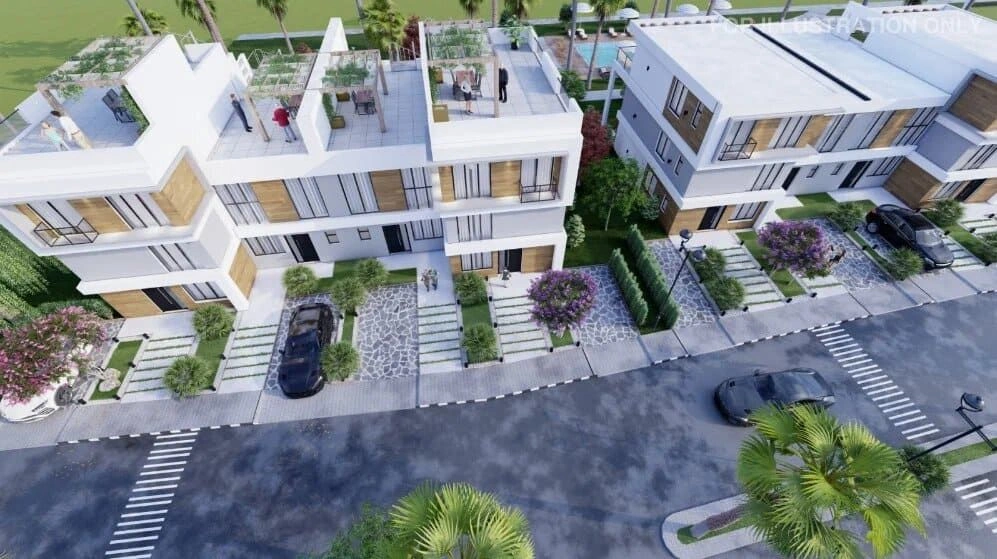 Elite complex of villas 300 m from the sandy beach