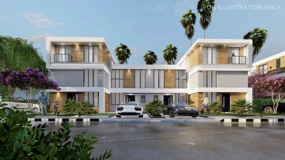 Elite complex of villas 300 m from the sandy beach