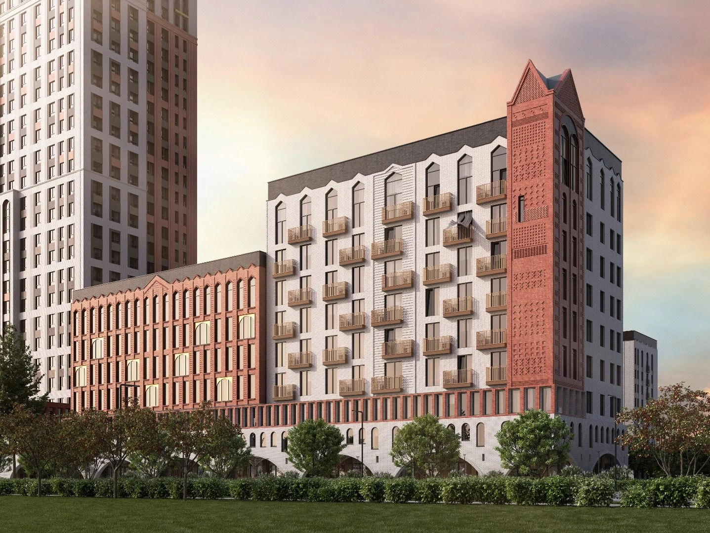 Residential complex in the central part of Novosibirsk