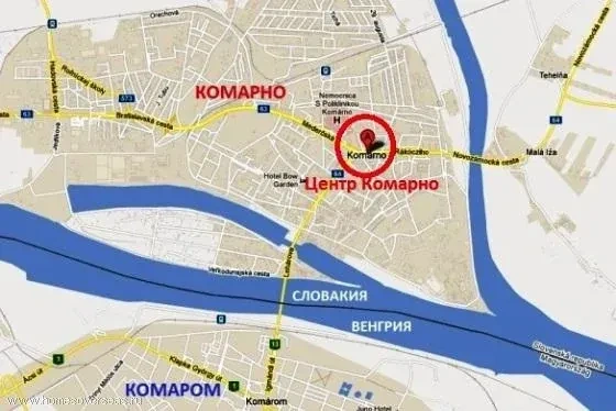 Apartment with modern appliances in the historical center of Komarno, Slovakia