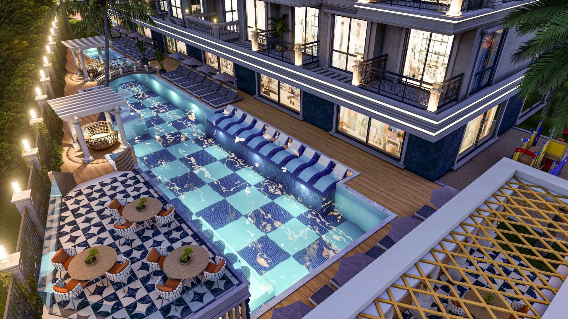 Residential complex 400 meters to sandy beach of Alanya
