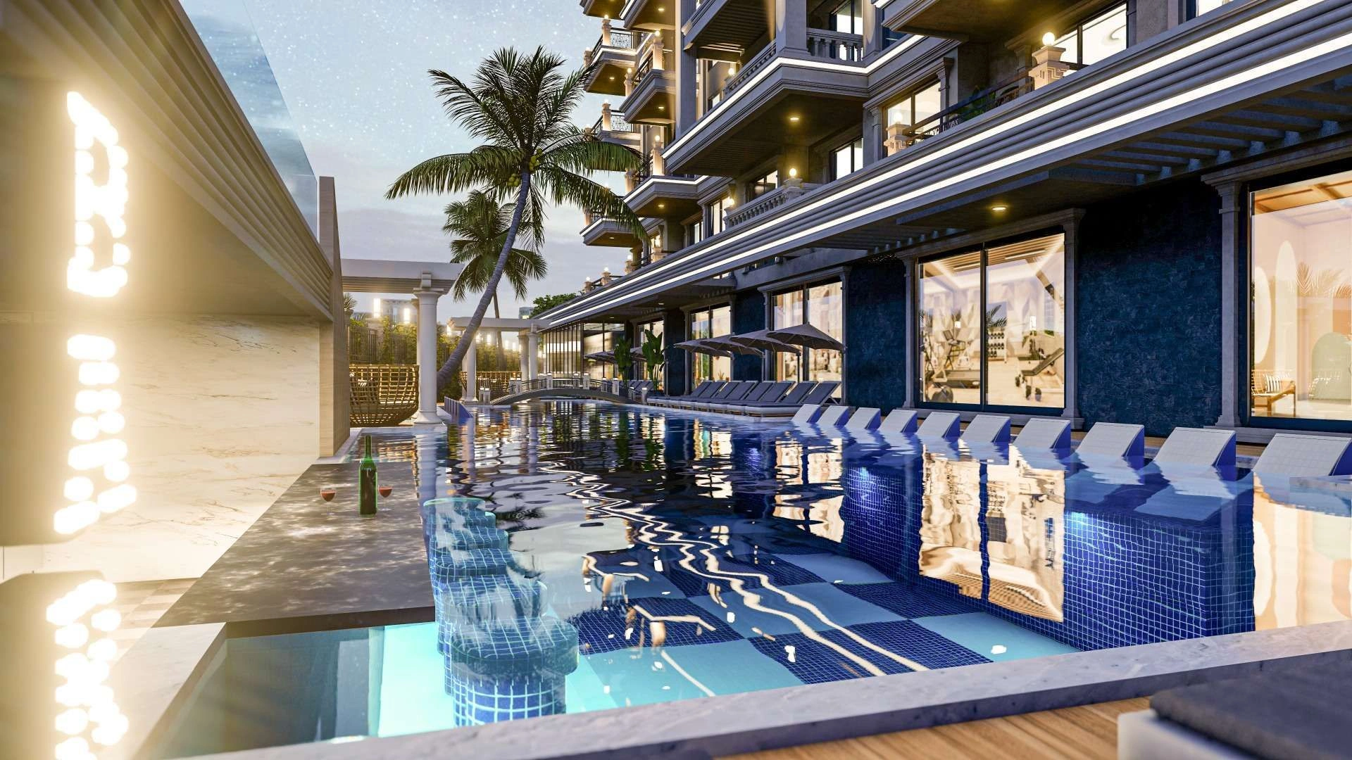 Residential complex 400 meters to sandy beach of Alanya