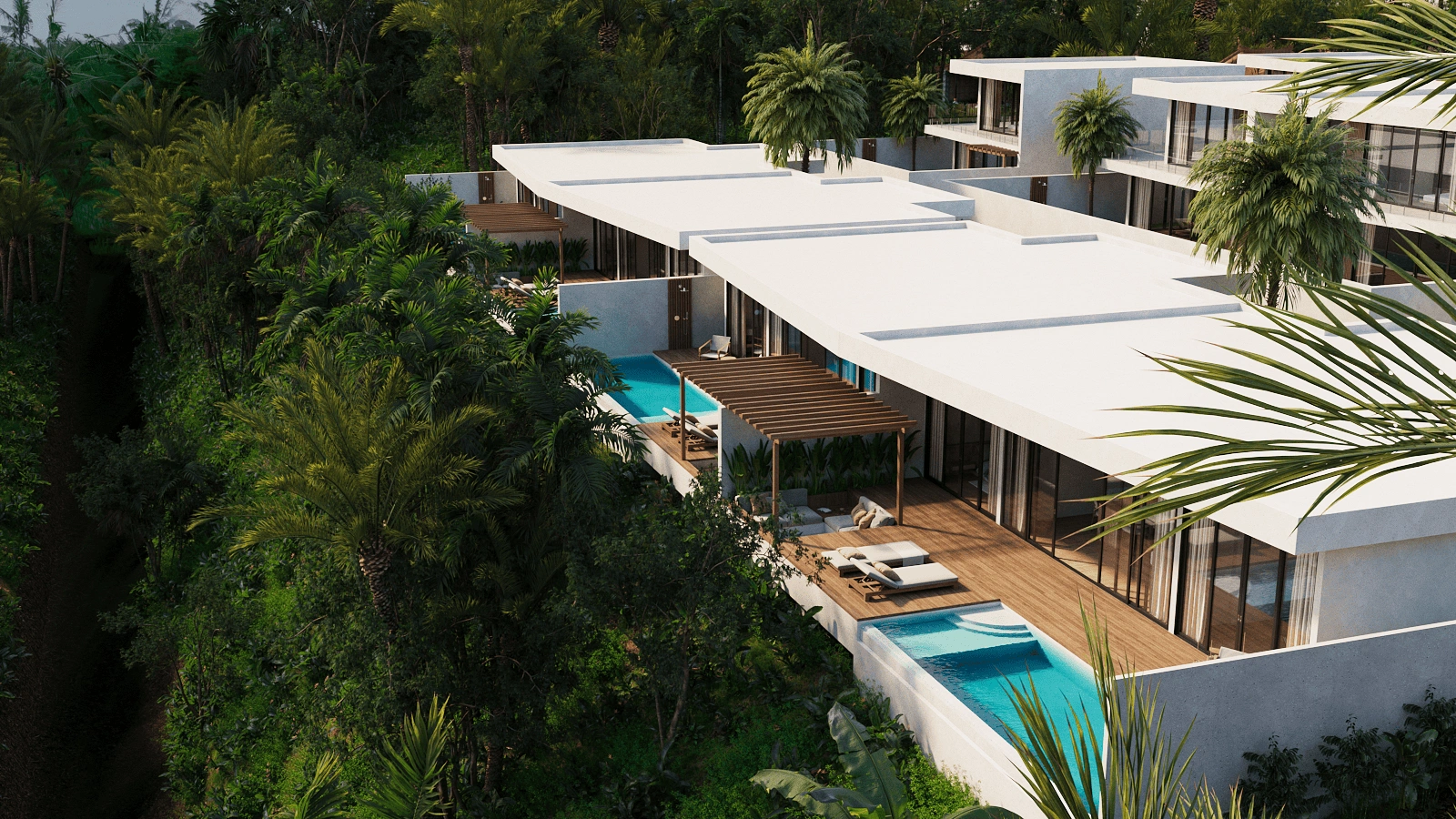 Complex of villas in Ubud - the cultural center of Bali