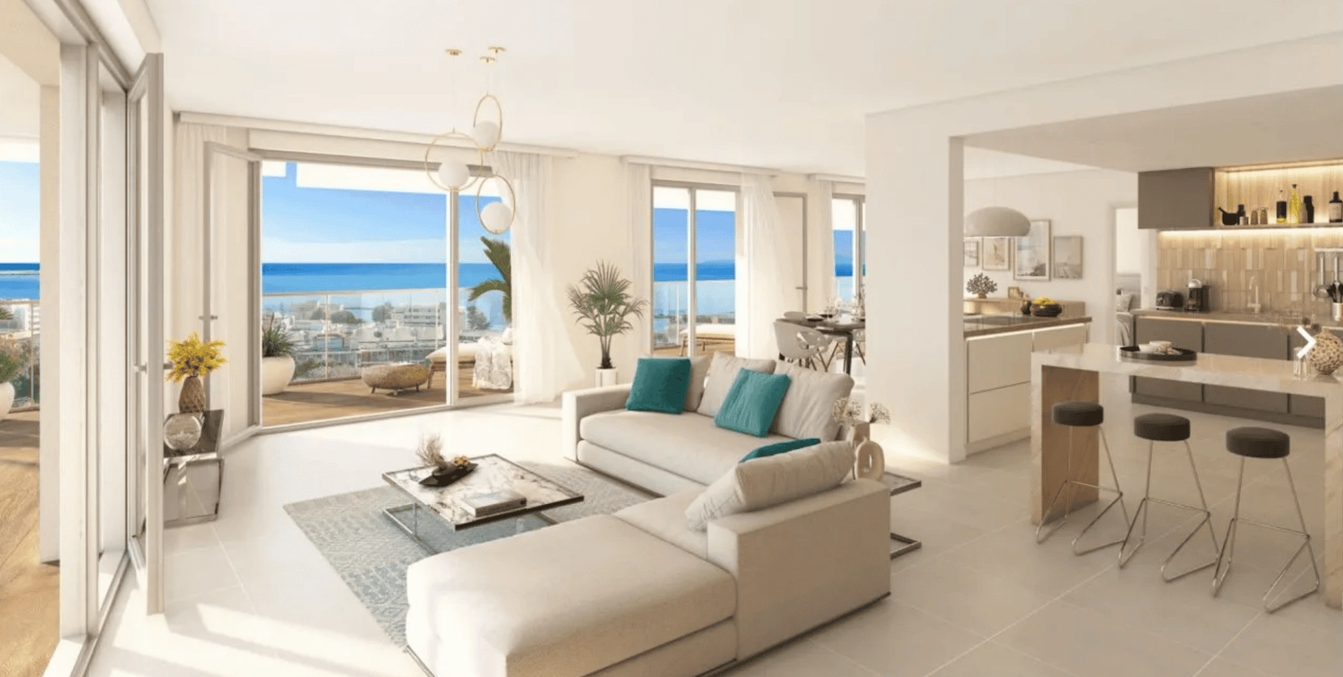 Apartment with sea views 200 meters from Magnan beach