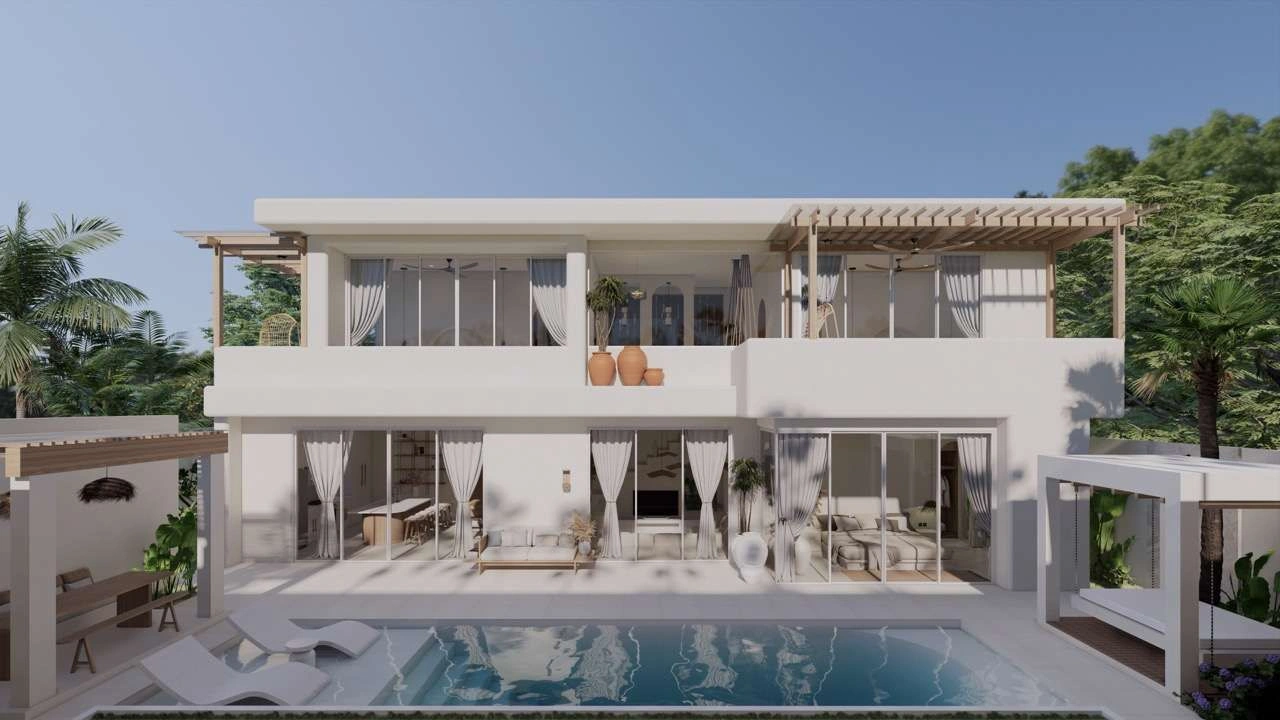 Complex of luxury villas on the island of Bali
