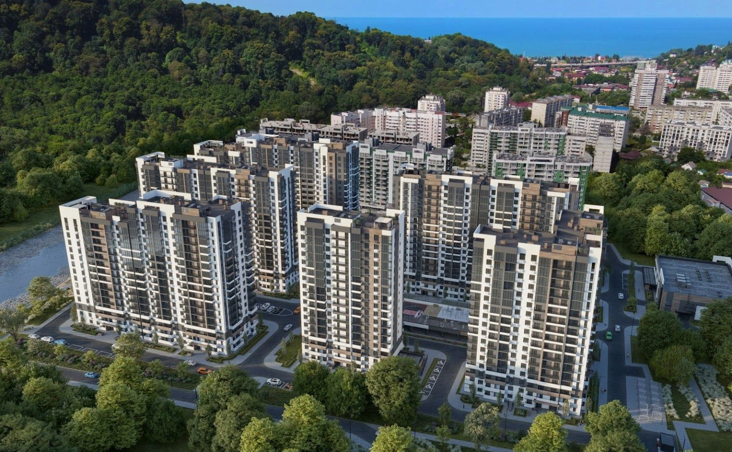 مجتمع مسکونی با ساخت آجر-مونولیتیک