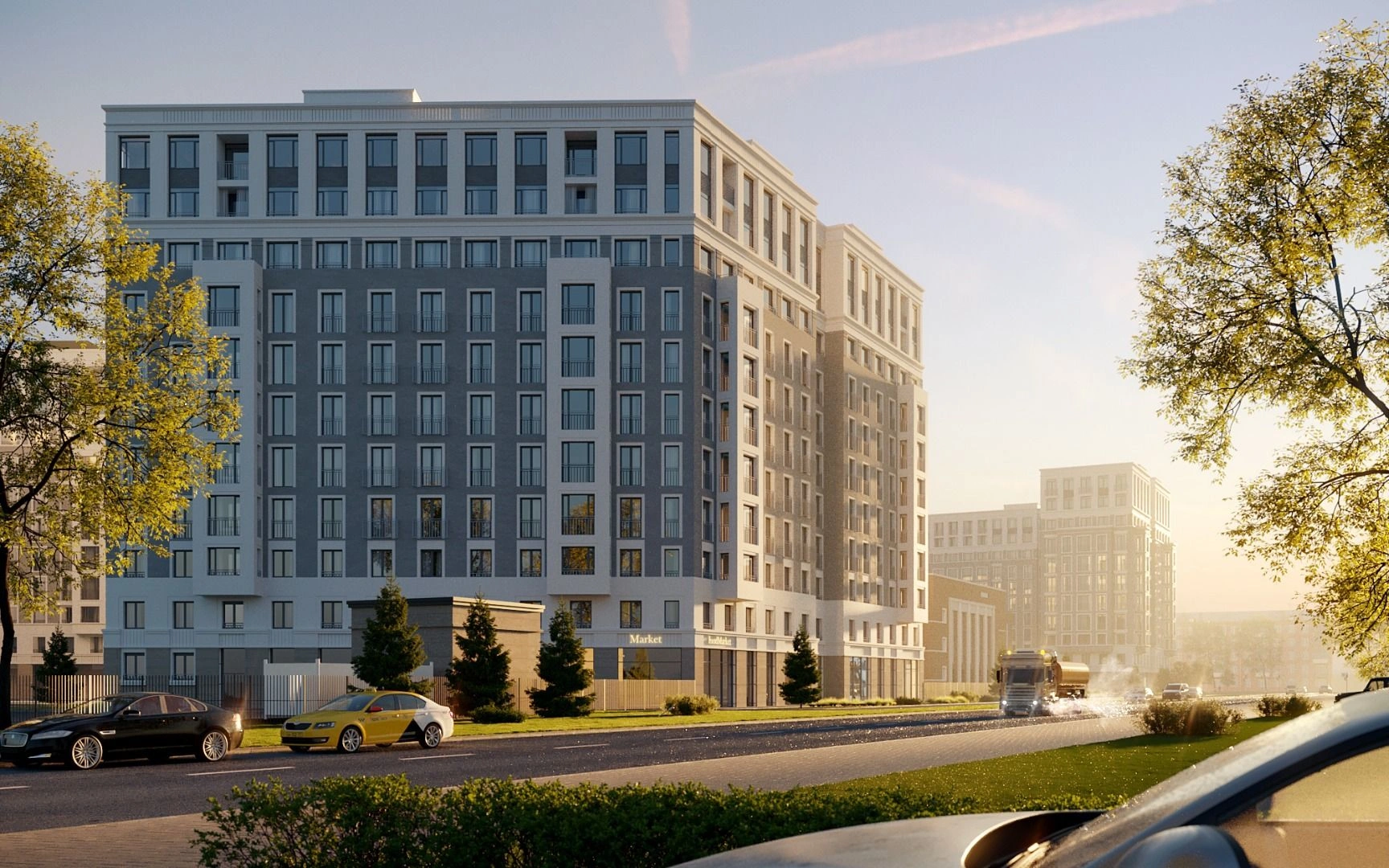 مجمع فاخر في شارع سيزرانسكايا في سانت بطرسبرغ