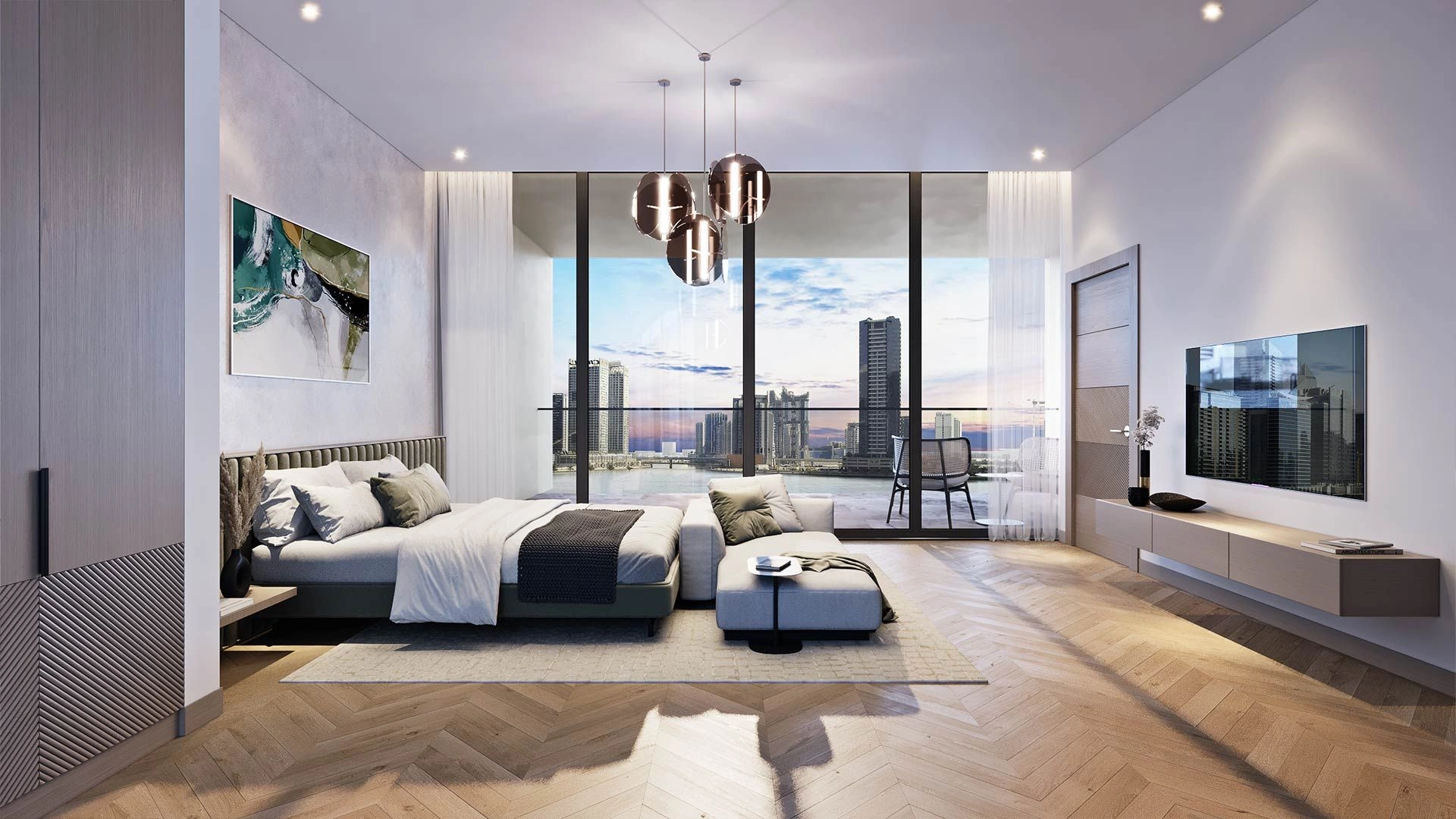 Premium complex of two 52-story skyscrapers