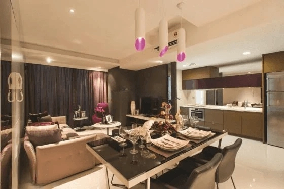 Elegante apartamento 2+1 con terraza en el centro de Kuala Lumpur