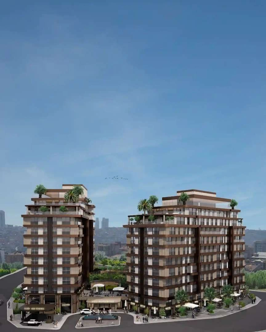 Modern residential complex in Kyagitan district of Istanbul