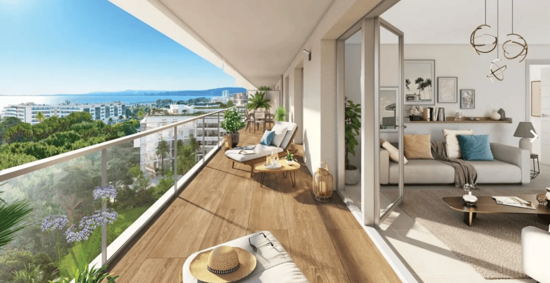 Apartment with sea views 200 meters from Magnan beach