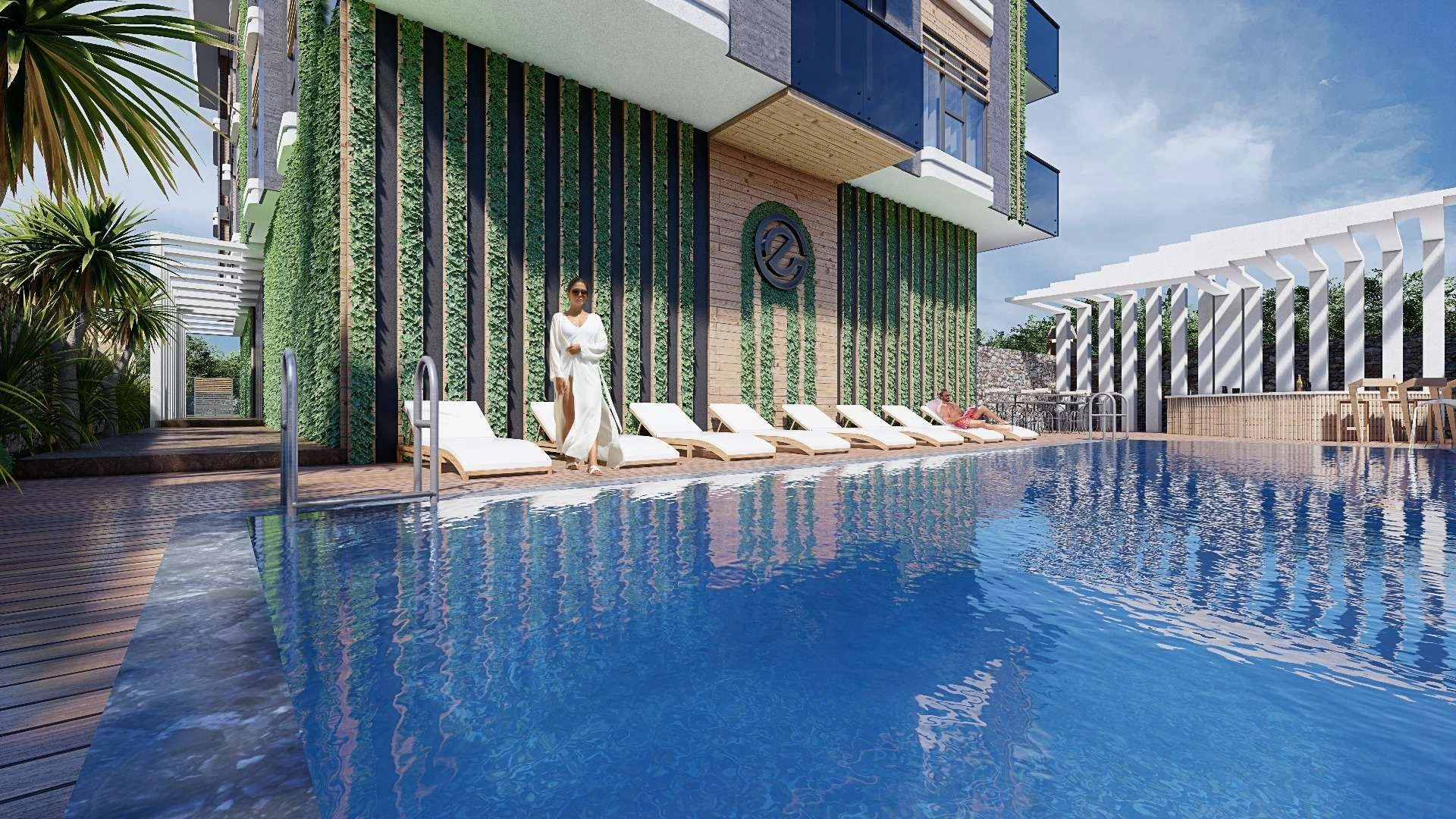 Residential complex 400 meters from the beach Alanya