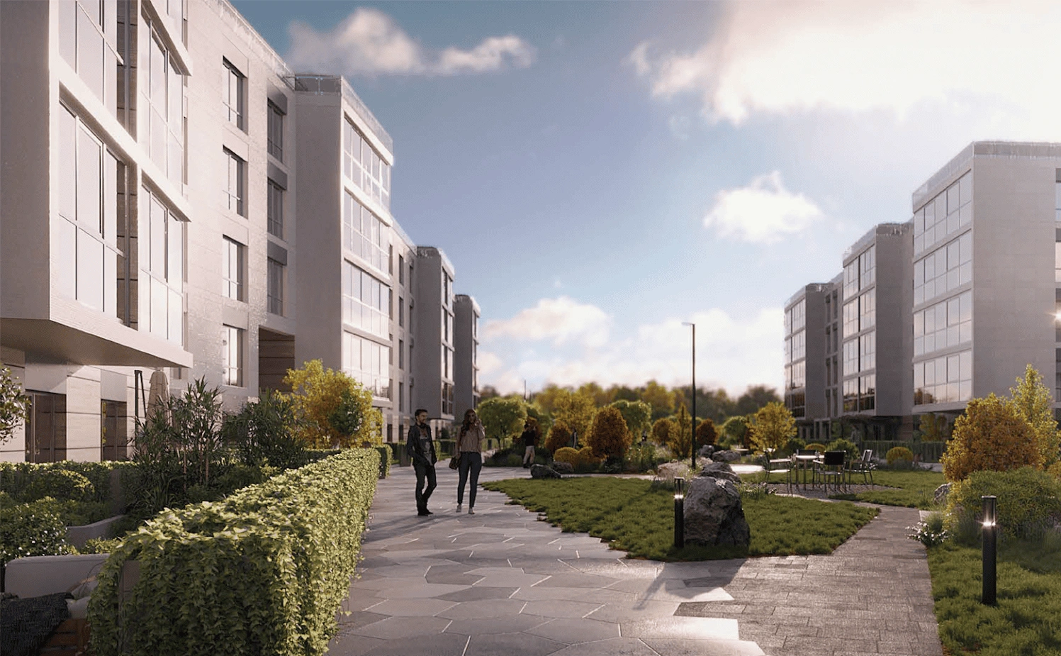 The project is a low-rise development in the Resort area