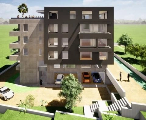 Penthouse im Bau, 600 Meter vom Strand in Makarska