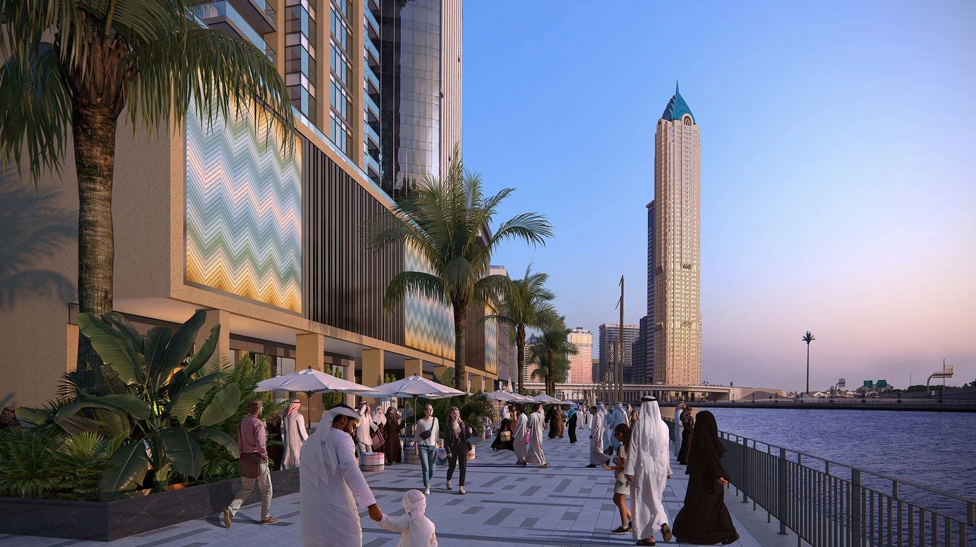 Elite residential complex in the Business Bay area on the Dubai Canal embankment