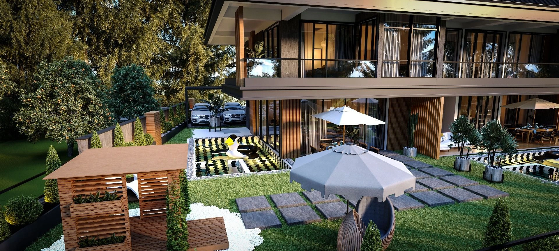 New complex of semi-detached luxury villas in Alanya
