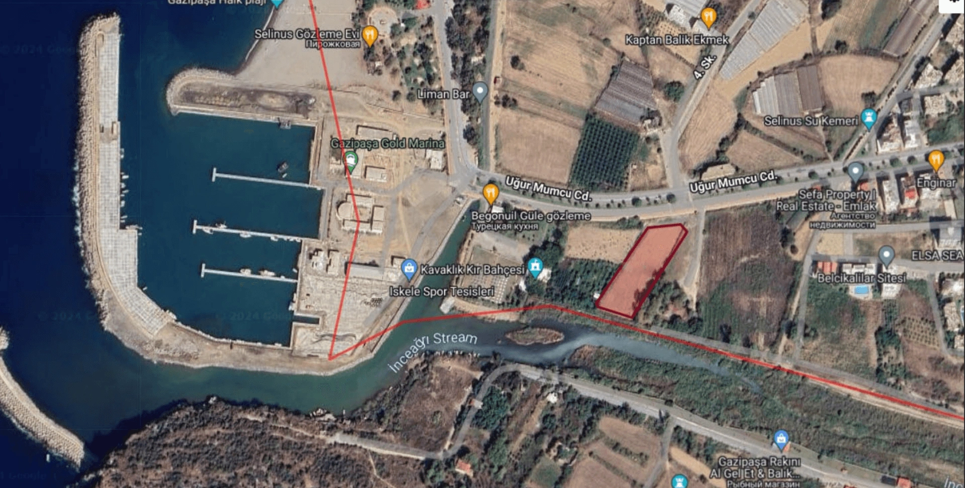 Land for construction of apartments, villas and hotels in Gazipasa