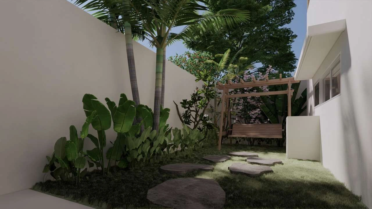 Complex of luxury villas on the island of Bali