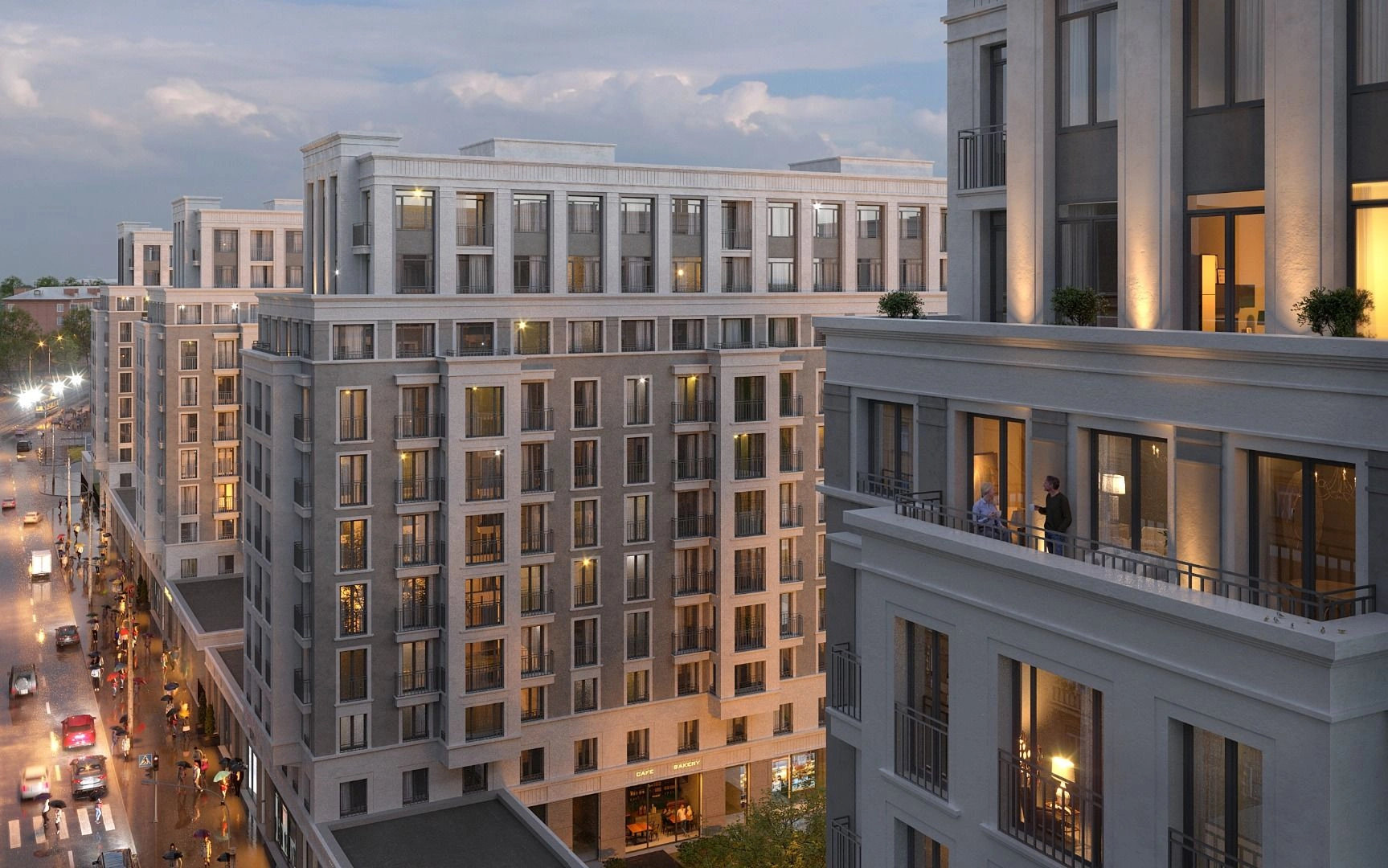 مجمع فاخر في شارع سيزرانسكايا في سانت بطرسبرغ