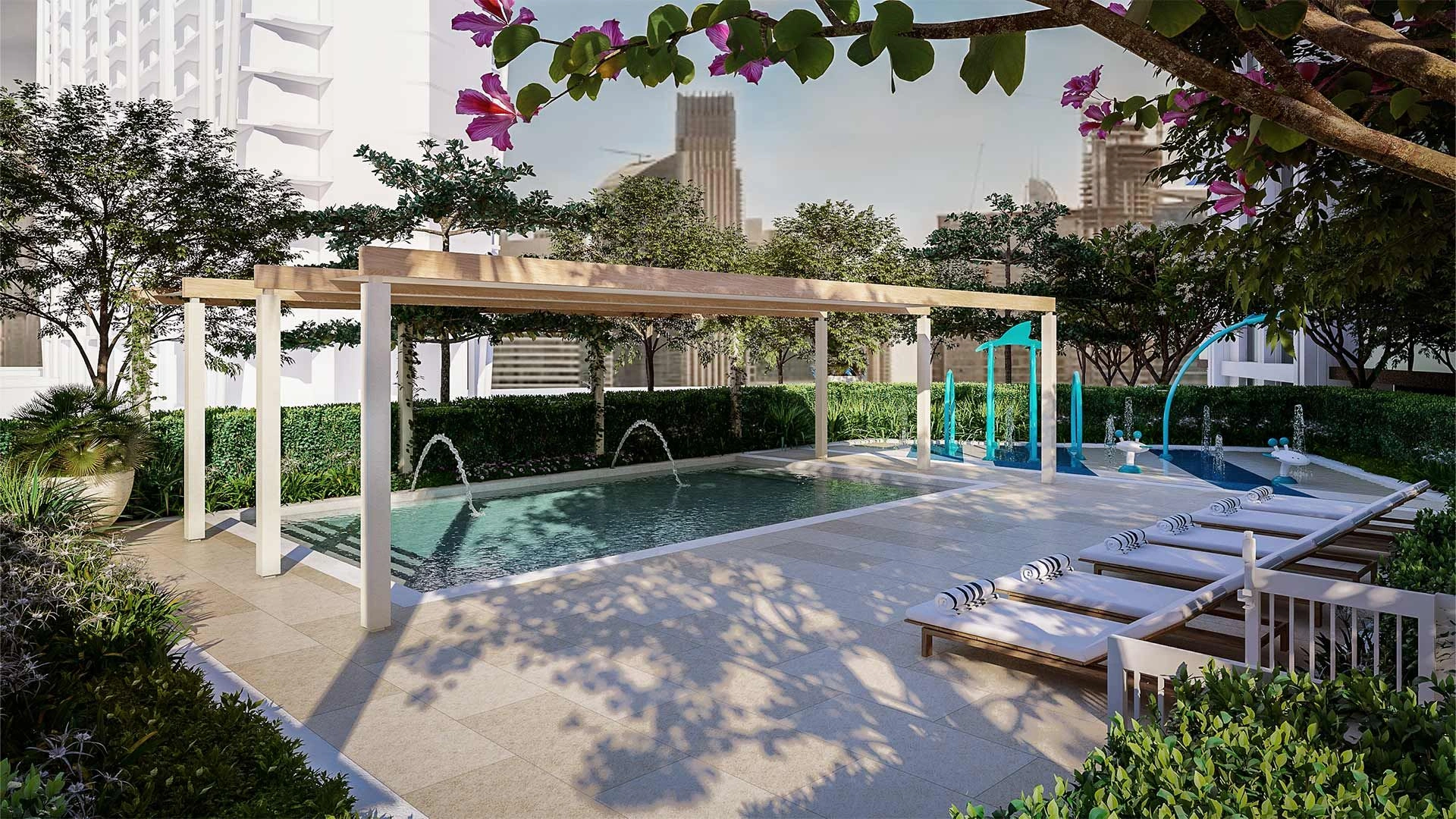 Premium complex of two 52-story skyscrapers