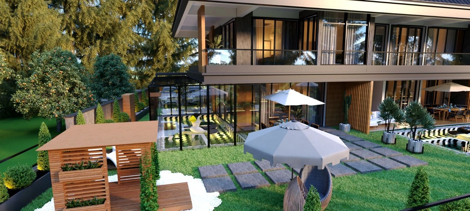 New complex of semi-detached luxury villas in Alanya