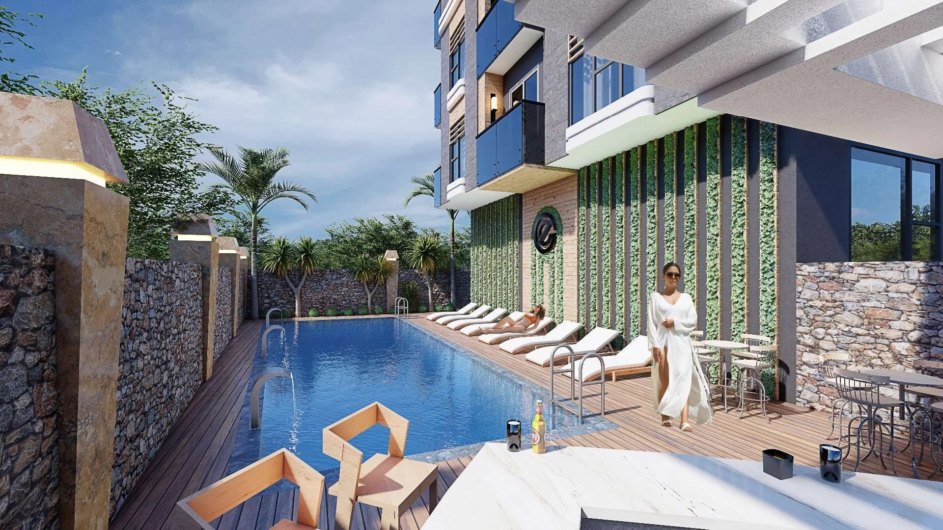 Residential complex 400 meters from the beach Alanya
