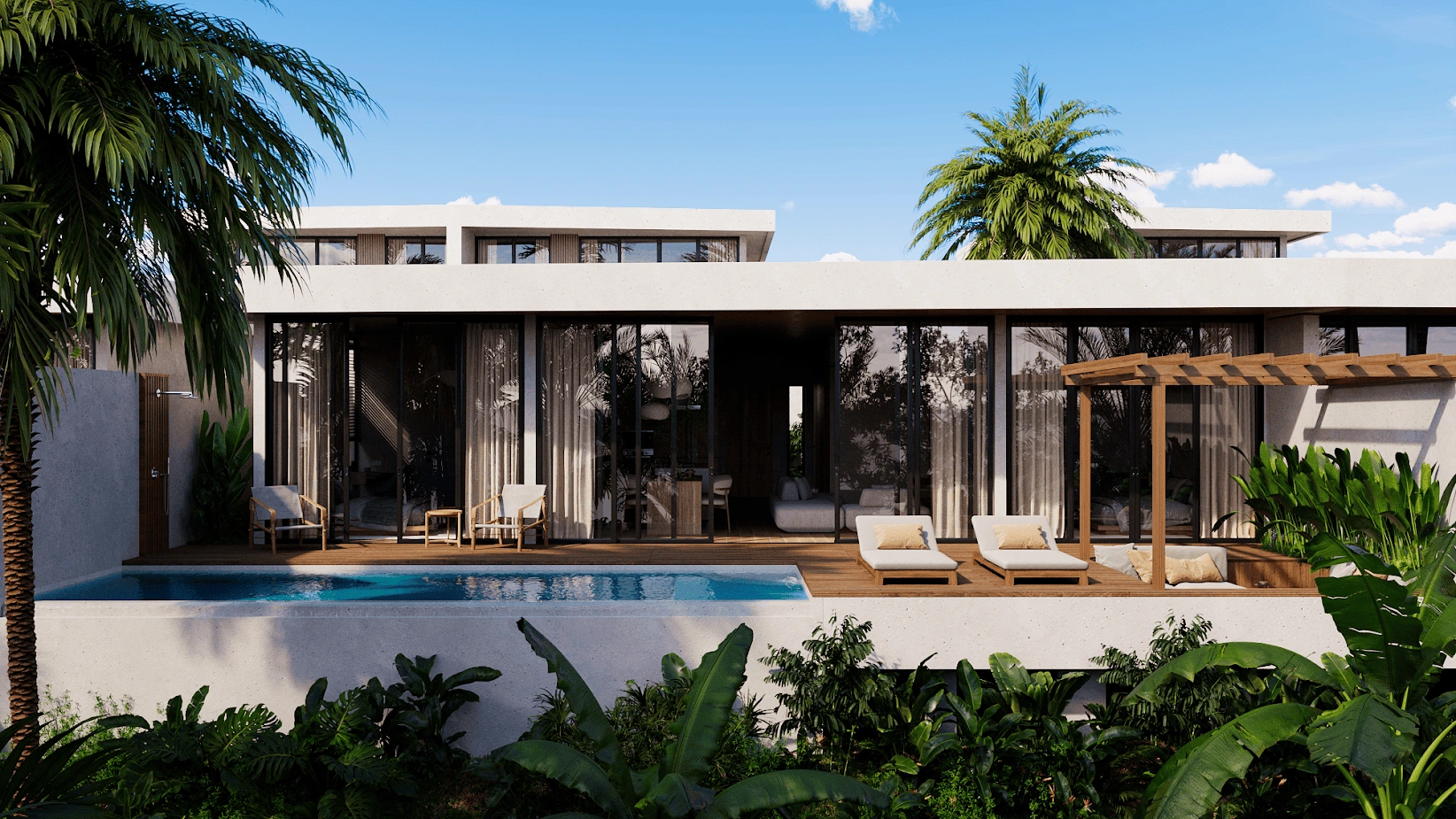 Complex of villas in Ubud - the cultural center of Bali