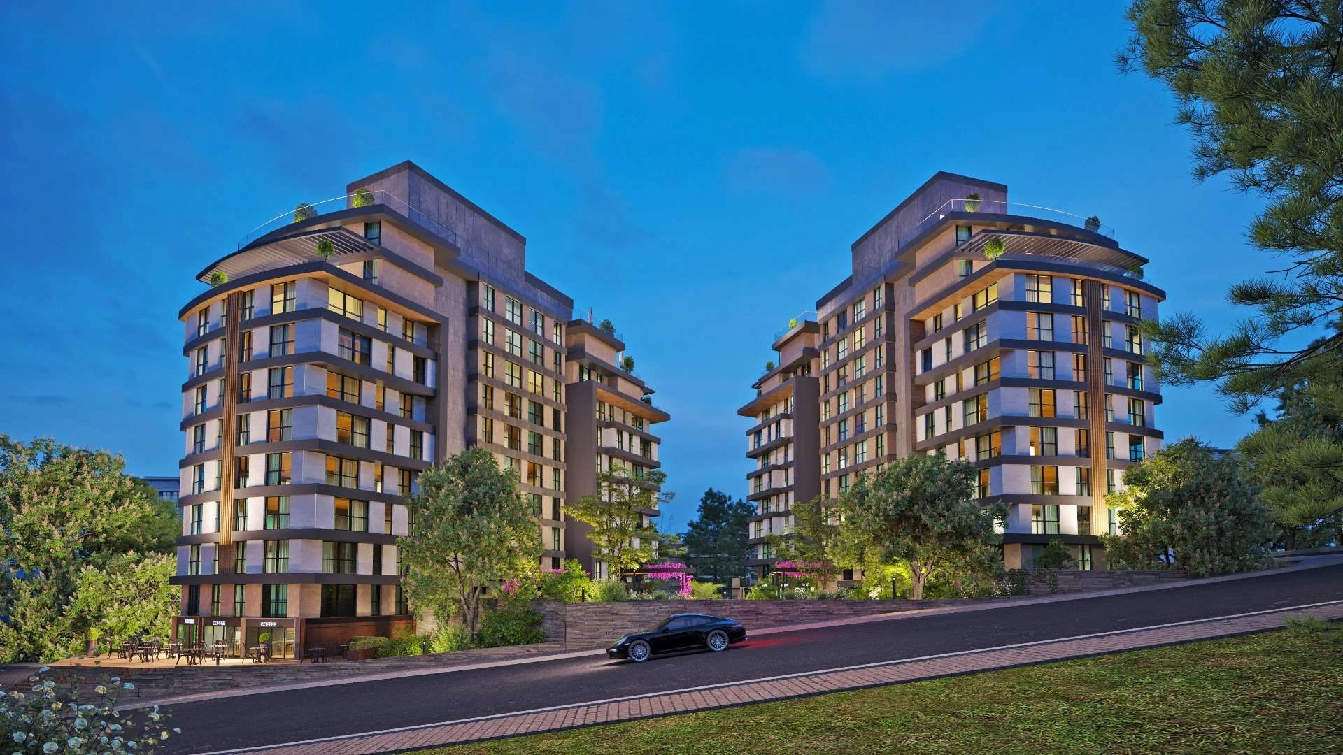 Modern residential complex in Kyagitan district of Istanbul