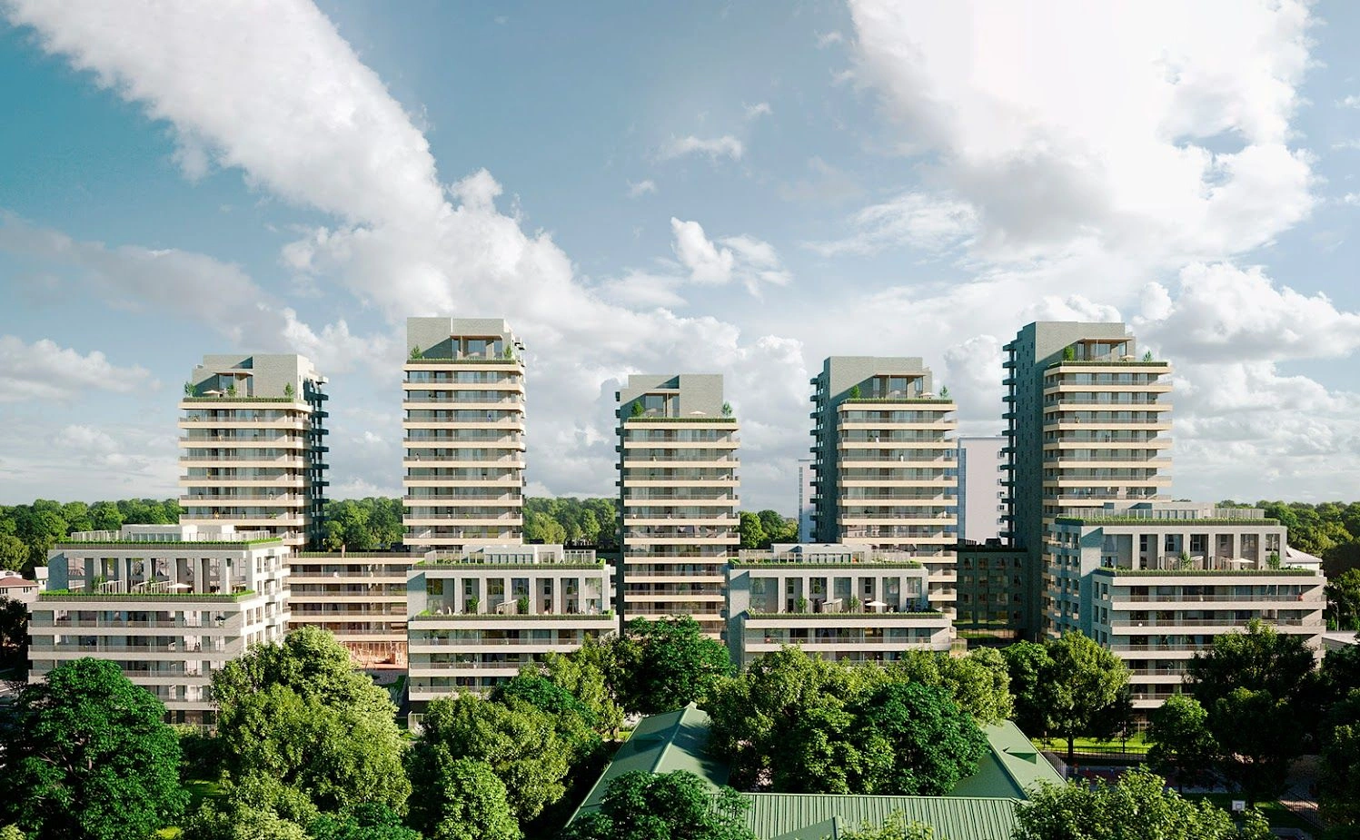 Residential complex is an ensemble of 11 buildings