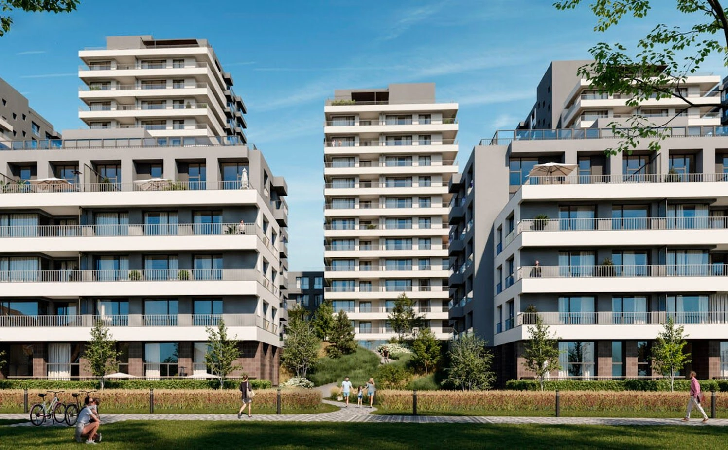 Residential complex is an ensemble of 11 buildings