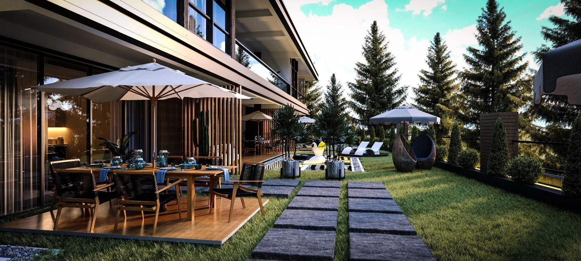 New complex of semi-detached luxury villas in Alanya