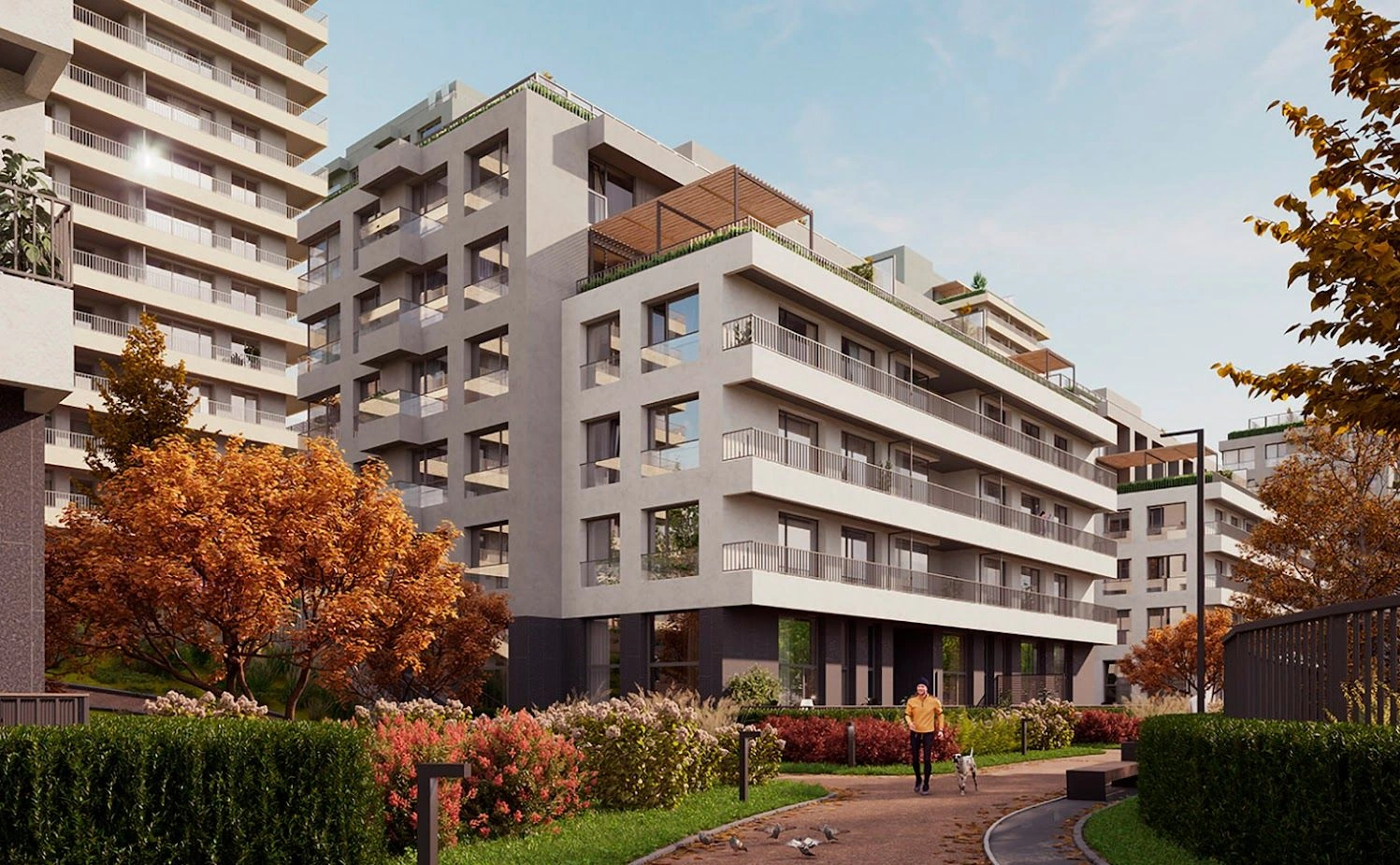 Residential complex is an ensemble of 11 buildings