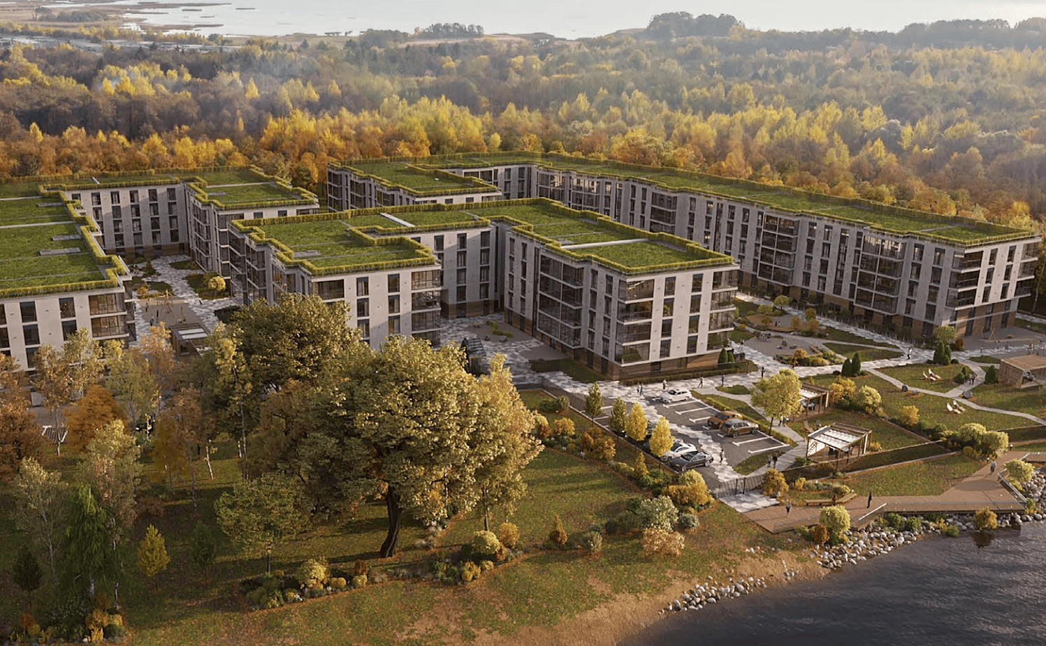 The project is a low-rise development in the Resort area