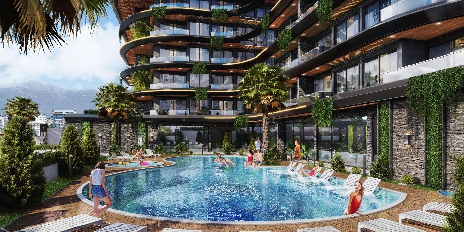 Unique project near the beach in Kestel area of Alanya