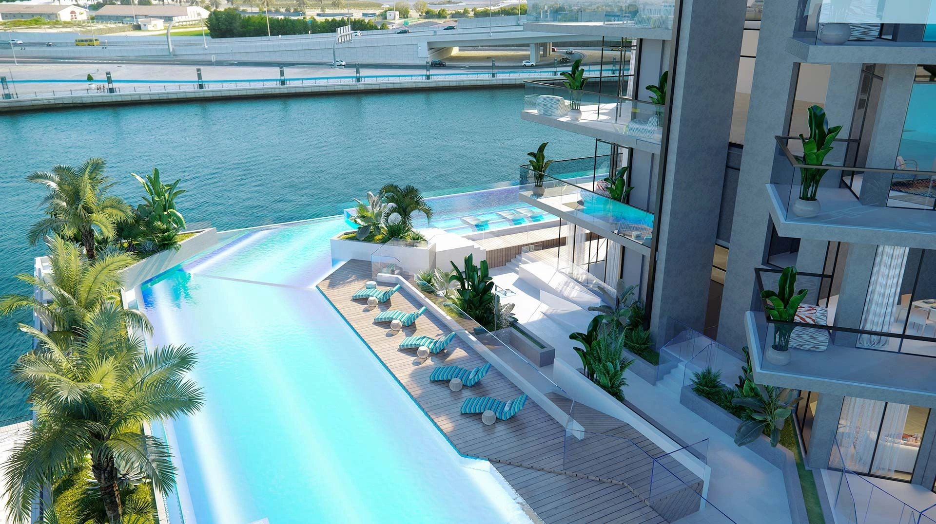 Elite residential complex in the Business Bay area on the Dubai Canal embankment