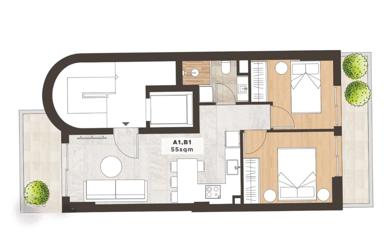 Tam, yüksek kaliteli dekorasyona sahip daireler Atina'da