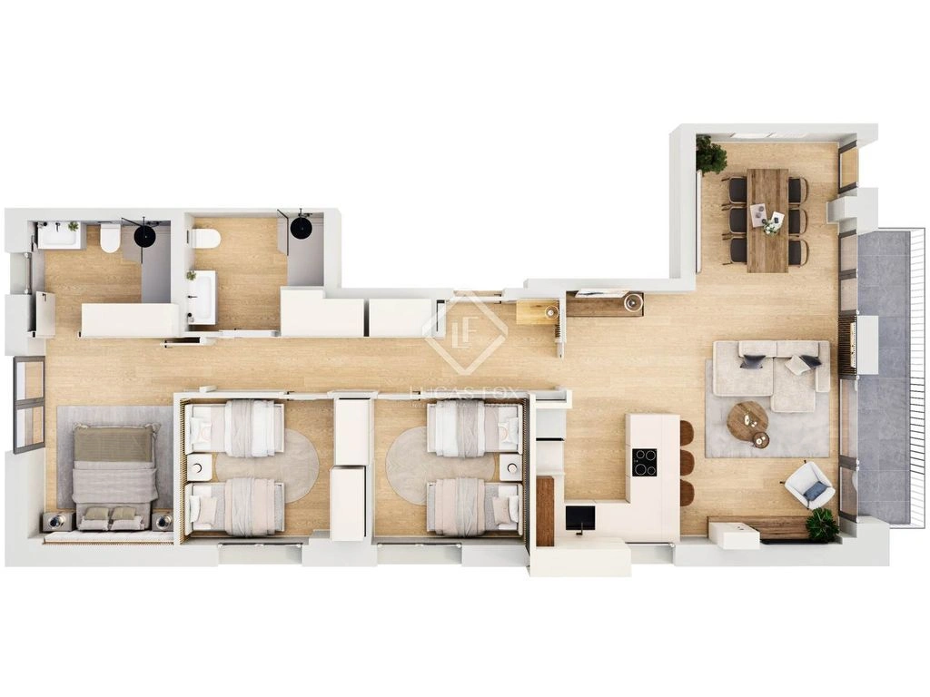 La Massana, Andorra'da modern 114 m2 daire