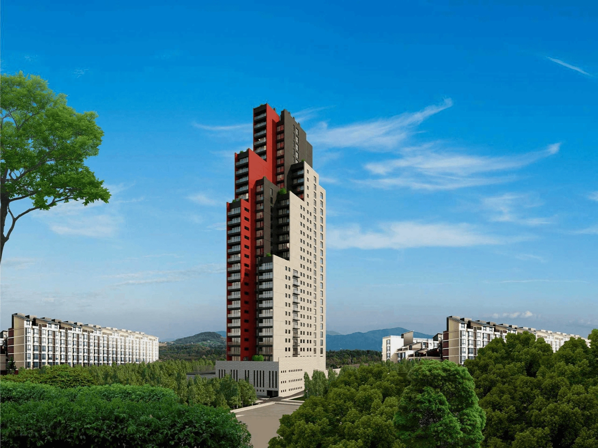 74 m2 का अपार्टमेंट, 25वीं मंजिल से पैनोरमिक दृश्य