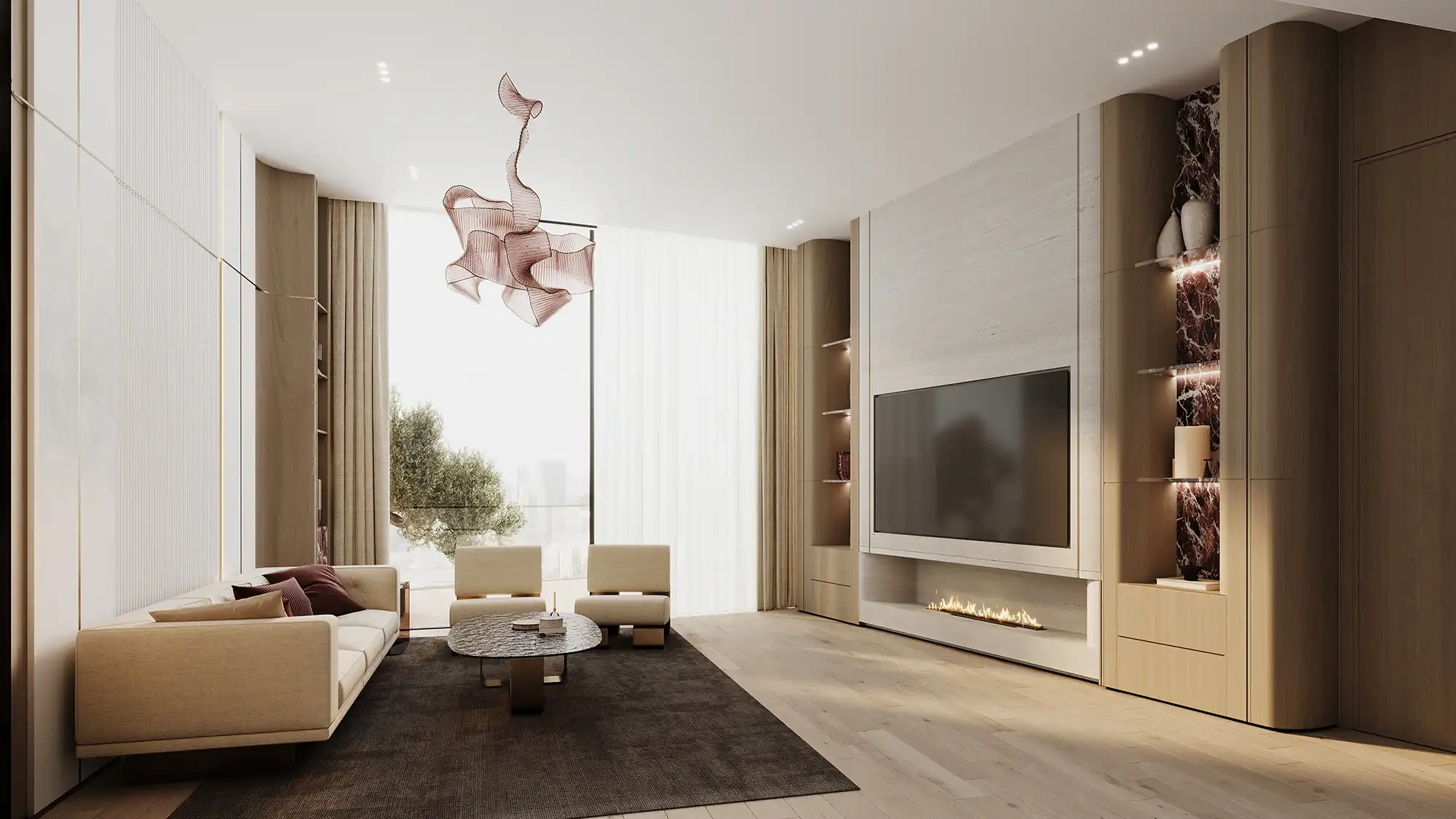 दुबई, संयुक्त अरब अमीरात में विशाल अपार्टमेंट