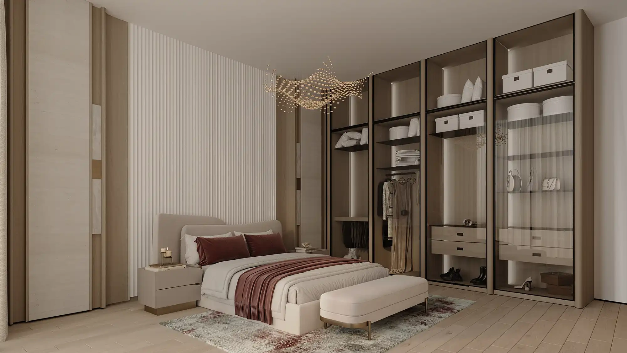 दुबई, संयुक्त अरब अमीरात में विशाल अपार्टमेंट