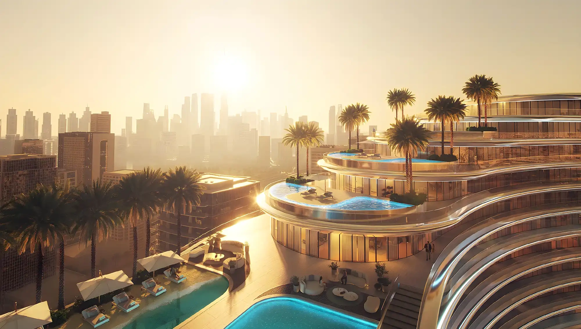 दुबई, संयुक्त अरब अमीरात में परिष्कृत अपार्टमेंट