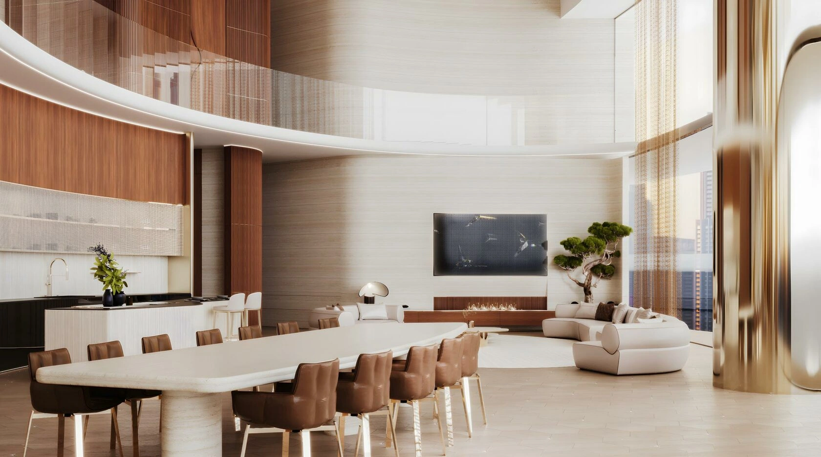 दुबई, संयुक्त अरब अमीरात में हवादार अपार्टमेंट