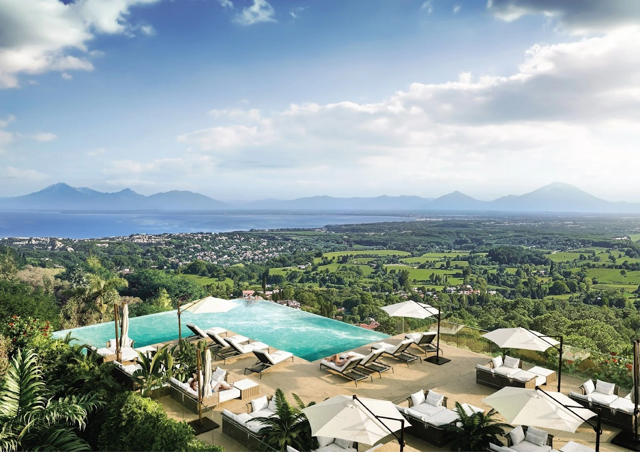 فلل بمسابح مفتوحة في بادونغ، إندونيسيا